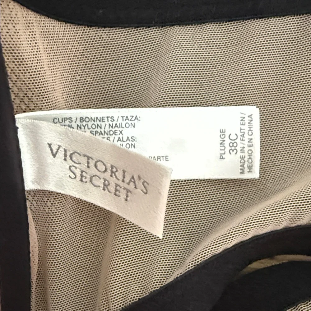 Victoria's Secret Black padded Bra front closure & black lace back